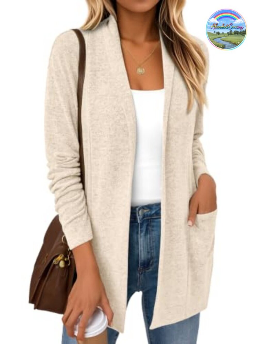 Women's Lightweight Cardigan – Soft Knit Open Front Layer